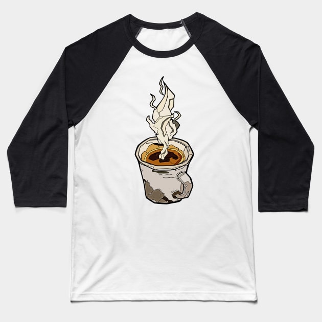 Espresso Baseball T-Shirt by minniemorrisart